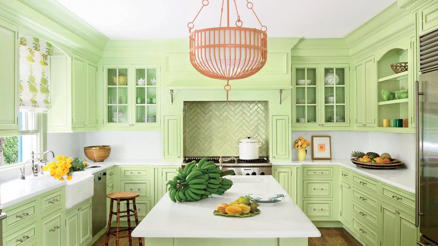 Stylish Green Kitchens