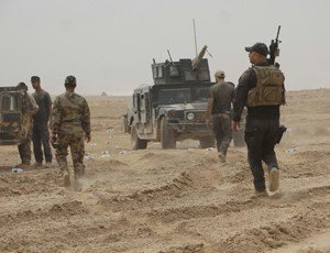 Iraqi forces destroy hideout including weapons, explosives