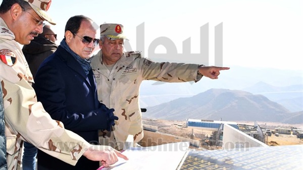 Sisi inspects Galala mountain project, hails efforts exerted to finalize mega projects
