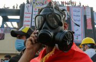 Electricity cut off to Baghdad’s Tahrir Square as protesters hit with tear gas
