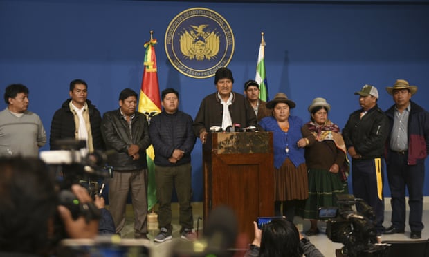 Bolivian president Evo Morales resigns after election result dispute