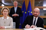 Sombre EU leaders sign Brexit withdrawal agreement