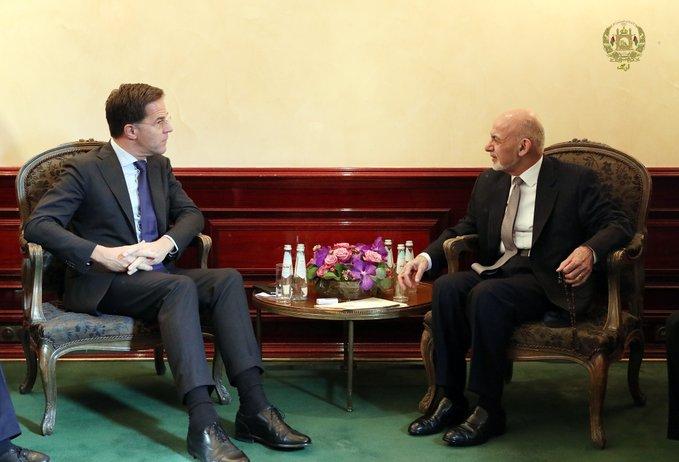 Ghani meets the Prime Minister of the Netherlands in Munich