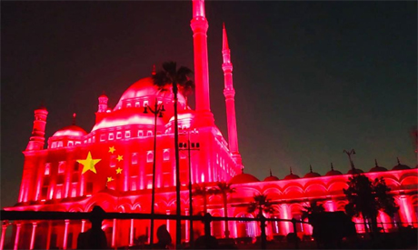 Egypt's tourist landmarks light up in red in solidarity with China over coronavirus