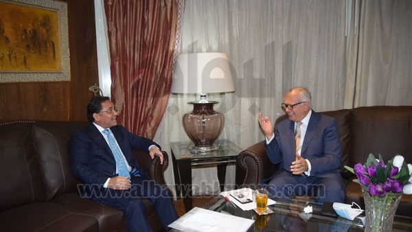 Abdel Rahim Ali receives Mohamed al-Orabi Egypt's former foreign minister