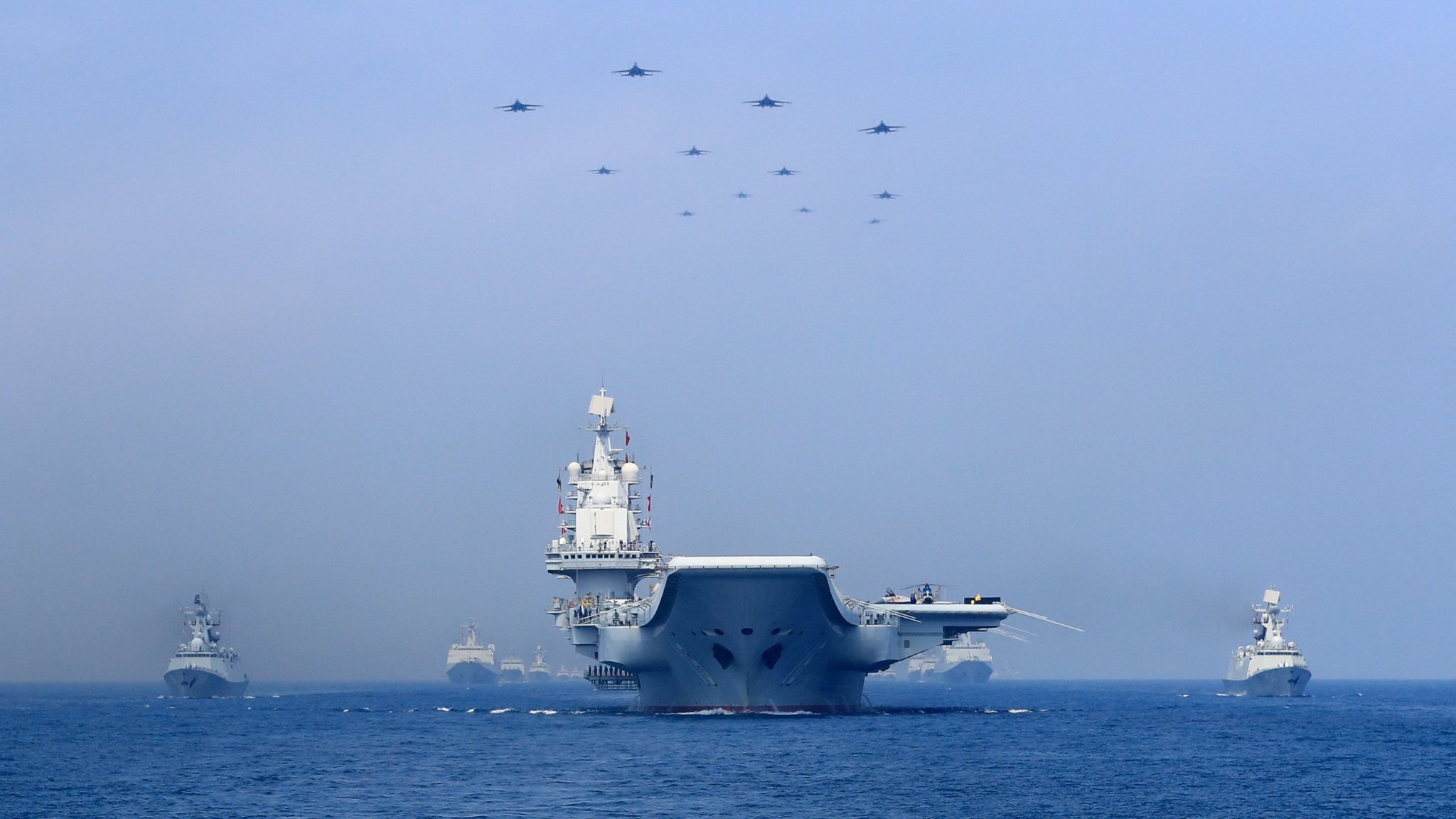 China Holds Aircraft Carrier Drills in Waters near Taiwan New