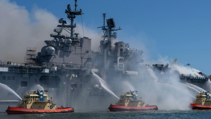 Failed navy seal is suspect in $1bn USS Bonhomme Richard fire