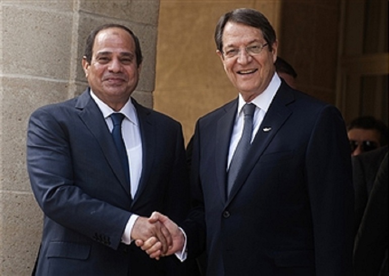 Al-Sisi hold bilateral talks with his Cypriot counterpart and Greek PM