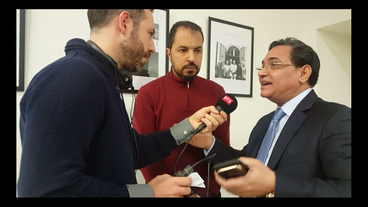 Abdel Rahim Ali talks to the Swiss TV