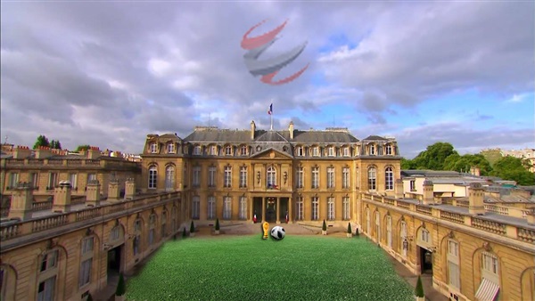 Football in the stadium of Elysee Palace