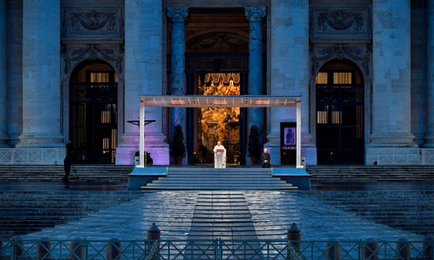 Pope's blessing in empty St Peter's Square watched by 11m on TV