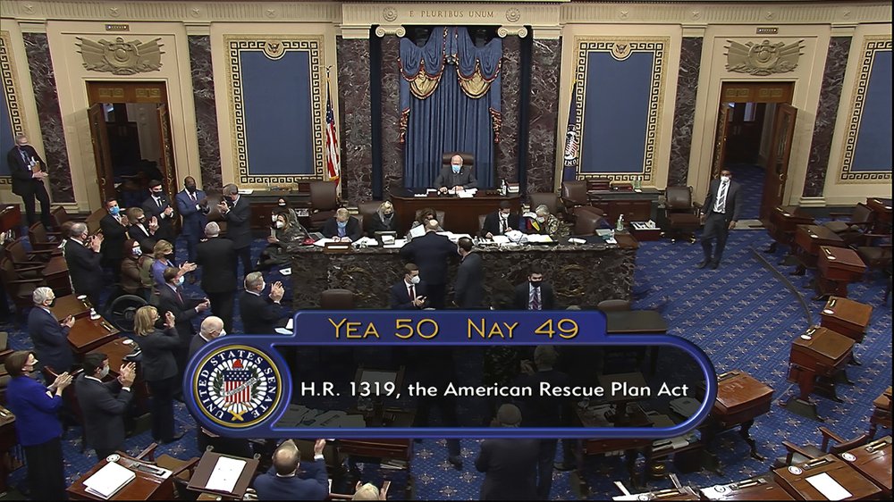 Biden, Dems prevail as Senate OKs $1.9T virus relief bill