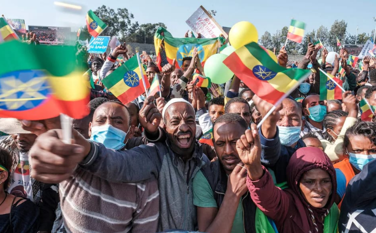 Civilians dust off Kalashnikovs and antique swords as rebels advance on Ethiopian capital.
